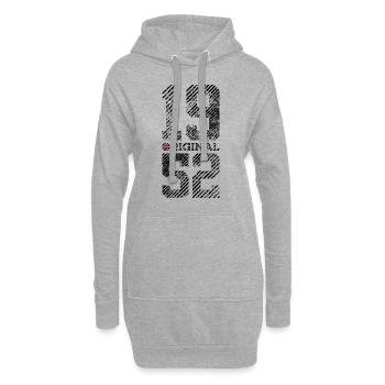 74E ANNIVERSAIRE VINTAGE ORIGINAL 1952 - Sweat-shirt à capuche long Femme - gris chiné - Devant