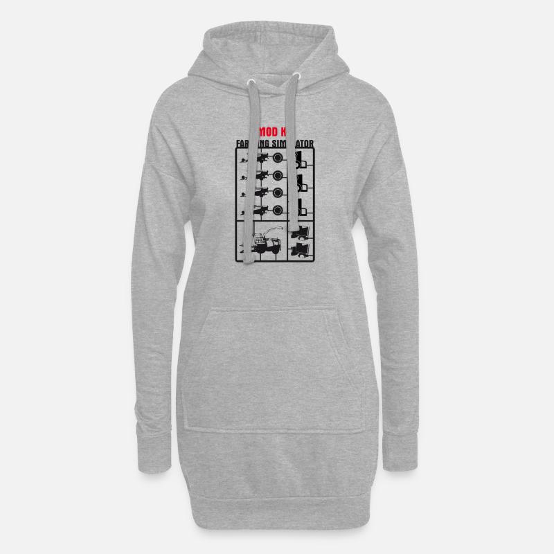 mod_kit - Hoodie-Kleid - Grau meliert