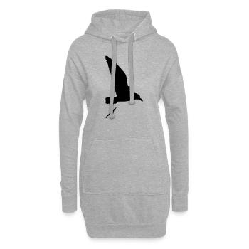 Moeve_scheiss - Hoodie-Kleid - Grau meliert - Vorne