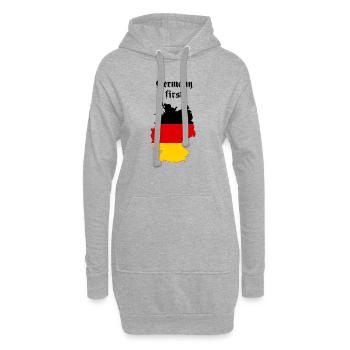 Allemagne - Sweat-shirt à capuche long Femme - gris chiné - Devant