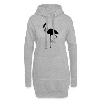 Flamingo - Hoodie-Kleid - Grau meliert - Vorne