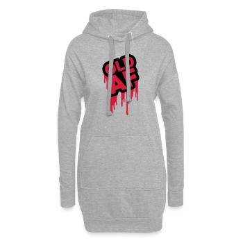 old AF Text Logo - Hoodie-Kleid - Grau meliert - Vorne