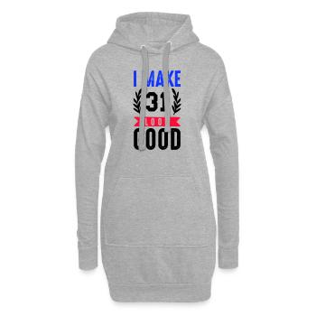 look good 31 - Hoodie-Kleid - Grau meliert - Vorne