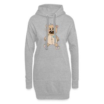 Teddy - Hoodie-Kleid - Grau meliert - Vorne