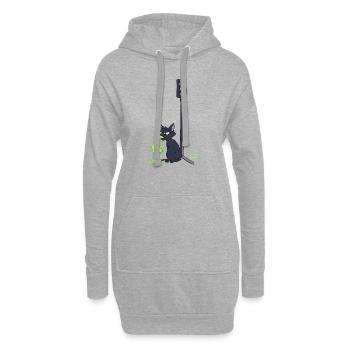 Sick Cat Viazoo - Hoodie-Kleid - Grau meliert - Vorne