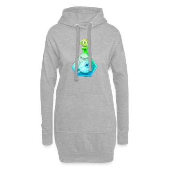Potion oculaire - Sweat-shirt à capuche long Femme - gris chiné - Devant