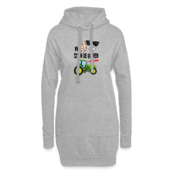 Bauern protestieren mit genug ist genug für die Bauern - Hoodie-Kleid - Grau meliert - Vorne