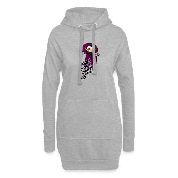 Vampir Spruch Illustration Halloween - Hoodie-Kleid - Grau meliert - Vorne