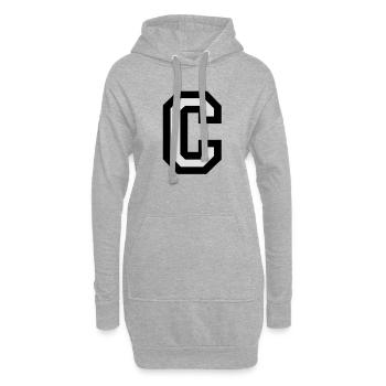 Buchstabe C - Hoodie-Kleid - Grau meliert - Vorne