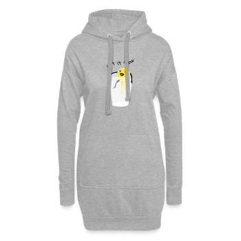 Let-it-flow - Hoodie-Kleid - Grau meliert - Vorne