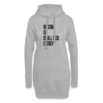 Racisme dit - Sweat-shirt à capuche long Femme - gris chiné - Devant