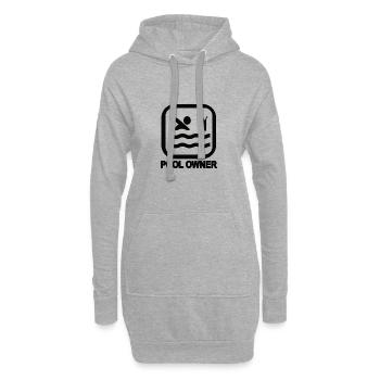 Pool Owner schwarz - Hoodie-Kleid - Grau meliert - Vorne