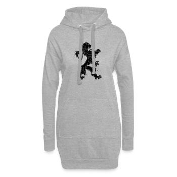 Lion - Sweat-shirt à capuche long Femme - gris chiné - Devant