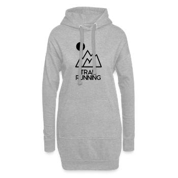 Trail Running - Sweat-shirt à capuche long Femme - gris chiné - Devant