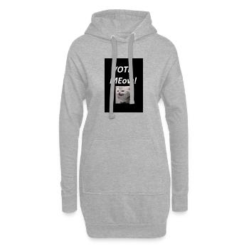Vote Meow Katziger Wahlwitz - Hoodie-Kleid - Grau meliert - Vorne