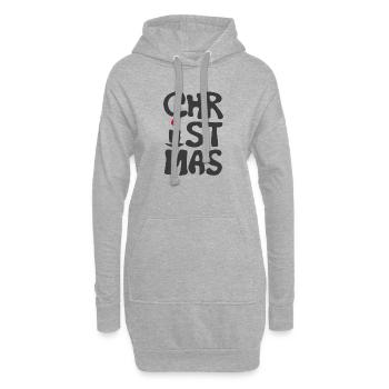 Bougie de feu de Noël Graffiti icône de Noël - Sweat-shirt à capuche long Femme - gris chiné - Devant