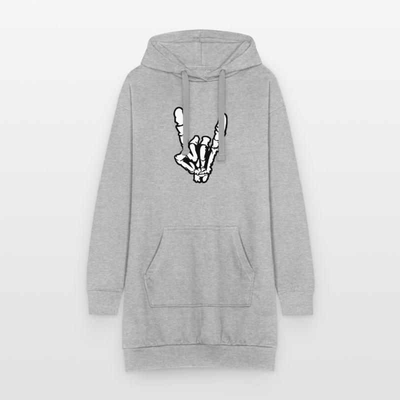 Rock'n'Roll- oder Heavy-Metal-Handzeichen * Hoodie-Kleid