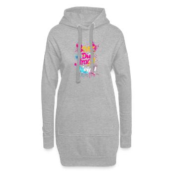 Bevor Du fragst: NEIN! - Hoodie-Kleid - Grau meliert - Vorne