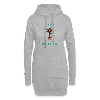 GELIEBTE. VIELEN DANK. DANKE HERRIN - Hoodie-Kleid - Grau meliert - Vorne