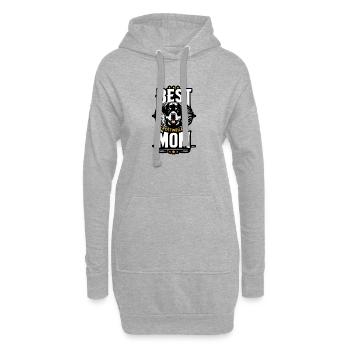 best mom , meilleure maman de rottweiler - Sweat-shirt à capuche long Femme - gris chiné - Devant