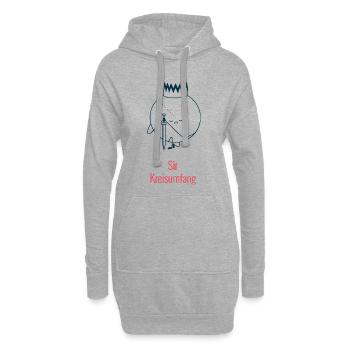 Sir Circle Circumference - Géométrie Humour - Sweat-shirt à capuche long Femme - gris chiné - Devant