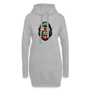 Gorilla - Hoodie-Kleid - Grau meliert - Vorne