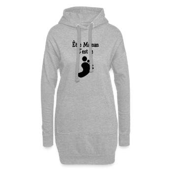 Être Maman, c'est le pied ! - Sweat-shirt à capuche long Femme - gris chiné - Devant
