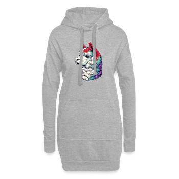 Alpaga - Sweat-shirt à capuche long Femme - gris chiné - Devant