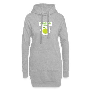 Tout pour ma pomme - Sweat-shirt à capuche long Femme - gris chiné - Devant