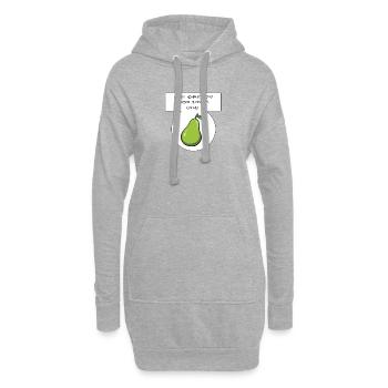 Nimm mich nicht für eine Birne - Hoodie-Kleid - Grau meliert - Vorne