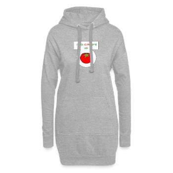 Rot wie eine Tomate - Hoodie-Kleid - Grau meliert - Vorne