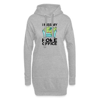 Home Office - Hoodie-Kleid - Grau meliert - Vorne
