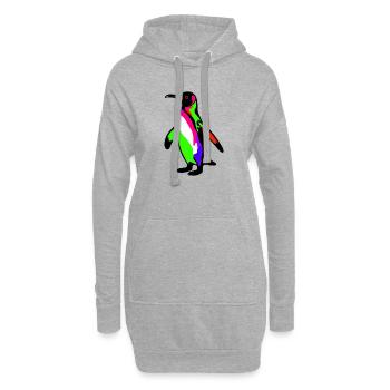 Pingouin - Sweat-shirt à capuche long Femme - gris chiné - Devant