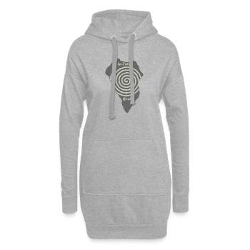 La Isla Bonita La Palma Outline Pétroglyphes - Sweat-shirt à capuche long Femme - gris chiné - Devant