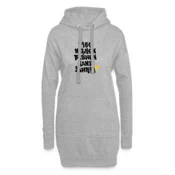 Pissnelken gibt es überall - Hoodie-Kleid - Grau meliert - Vorne