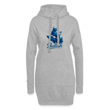 Stock Bull Bull Chart Profit Raktete Gift - Sweat-shirt à capuche long Femme - gris chiné - Devant