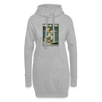 Rolling Rebel - Hoodie-Kleid - Grau meliert - Vorne
