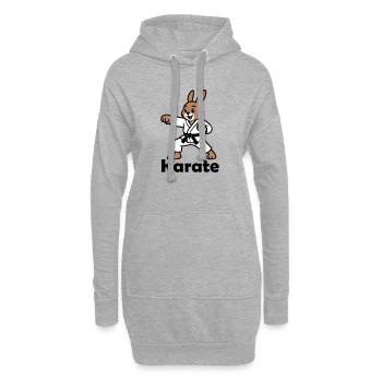 Karate Hase - Hoodie-Kleid - Grau meliert - Vorne