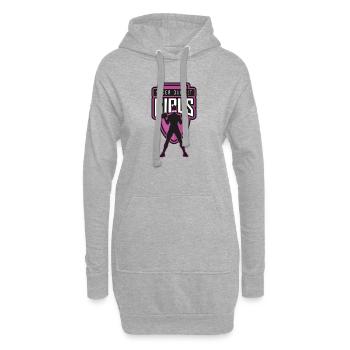 Kraftvolle Never quiet Girls Illustration  - Hoodie-Kleid - Grau meliert - Vorne