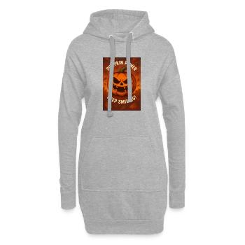 Halloween l - Hoodie-Kleid - Grau meliert - Vorne