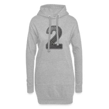 Deux Metal Texture Scratch Art - Sweat-shirt à capuche long Femme - gris chiné - Devant