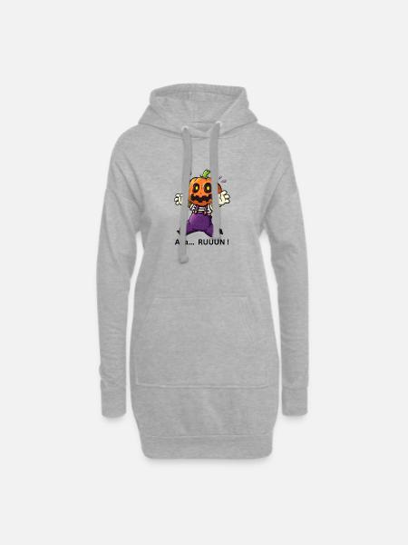 Aaa RUUUN! - Hoodie Dress - heather grey
