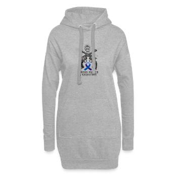 Cancer_picked_a_wrong_guy_Tshirt - Sweat-shirt à capuche long Femme - gris chiné - Devant