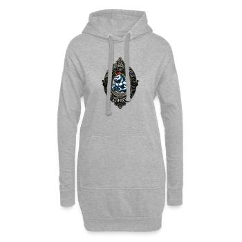 Rainbow Power Gamer - Hoodie-Kleid - Grau meliert - Vorne