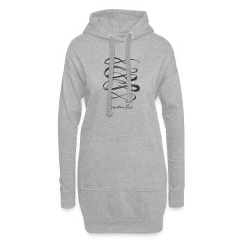 Creative Flow – Linien voller Inspiration - Hoodie-Kleid - Grau meliert - Vorne