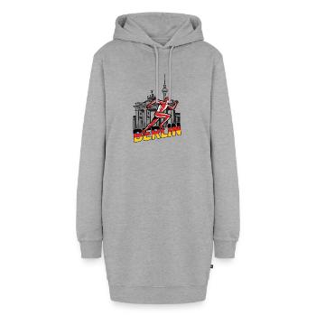 Berliner Sprintläufer - Hoodie-Kleid - Grau meliert - Vorne