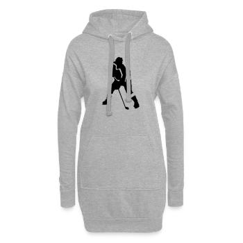Hockey sur glace - Sweat-shirt à capuche long Femme - gris chiné - Devant