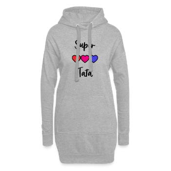 TATA. TANTE. PATIN. MAMA. WERDENDE MUTTER. RELATIV - Hoodie-Kleid - Grau meliert - Vorne