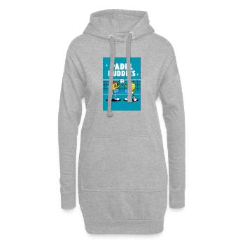 Duo de copains de padel High Five - Sweat-shirt à capuche long Femme - gris chiné - Devant