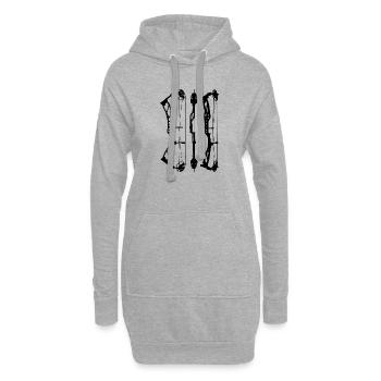 EliteBasin_Plan - Hoodie-Kleid - Grau meliert - Vorne